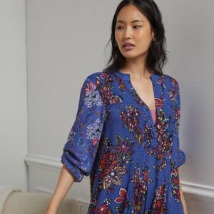 𝅺ANTHROPOLOGIE Diana Pintucked Tunic Dress